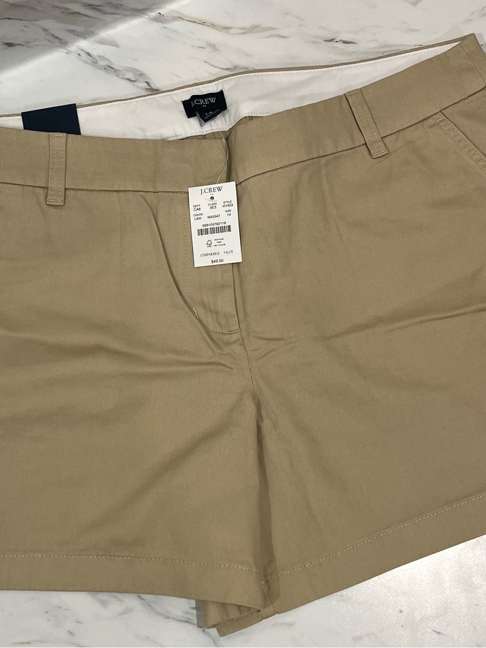 J. Crew Women's Chino Bermuda Shorts in Tan